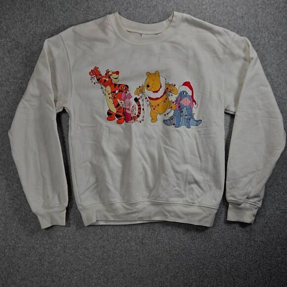 Vintage Winnie The Pooh Sweater Christmas Pullover Disney Store XS - Picture 1 of 11